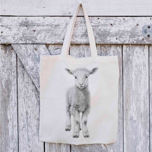 Lamb Tote Bag, Reusable Bag, Personalised Tote Bag