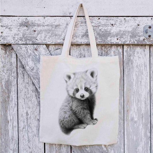 Red Panda Tote Bag, Reusable Bag, Personalised Tote Bag