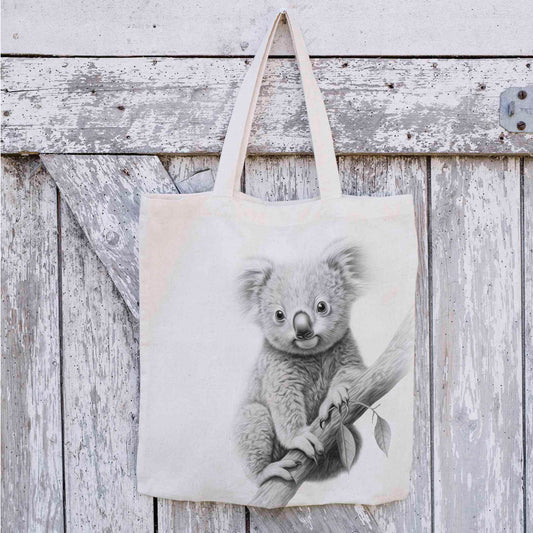 Koala Bear Tote Bag, Reusable Bag, Personalised Tote Bag