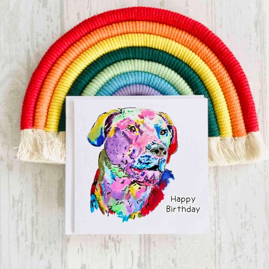 Labrador Birthday Card, Personalised Dog Card, Dog Birthday Card