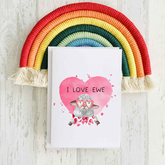 I love Ewe Personalised Valentine's Day Card, I love Ewe Valentine's Day Gift