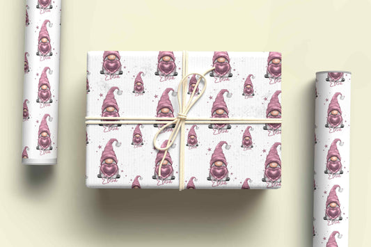 Gonk Personalised Valentines Day Wrapping Paper, Gonk Wrapping Paper